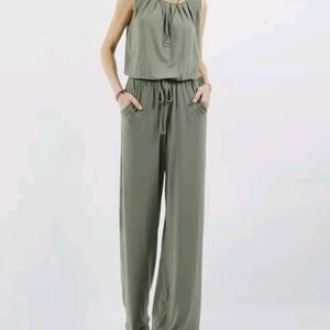 Zenana Premium Gray Jumpsuit